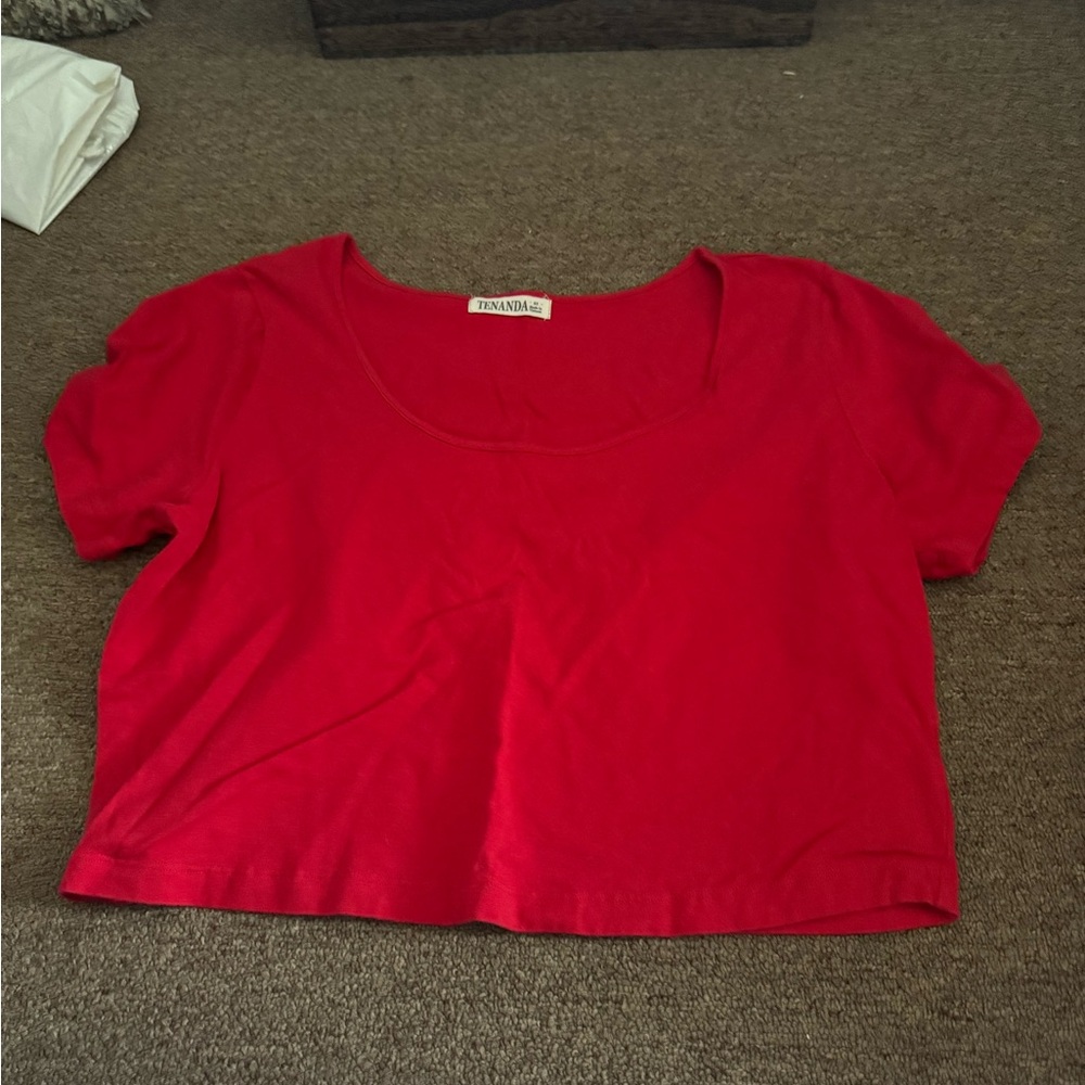 red crop top